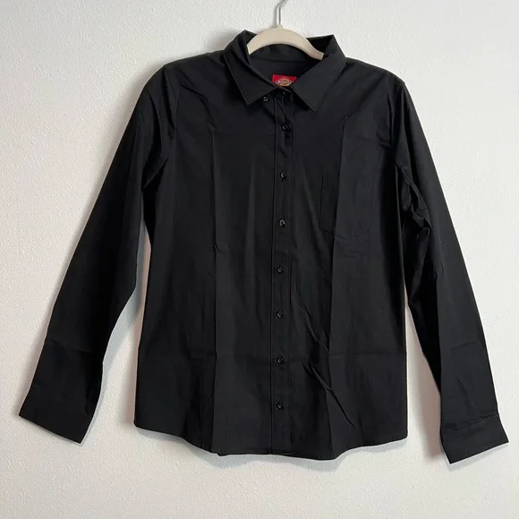 Dickies Black Button Down Shirt - Picture 1 of 4